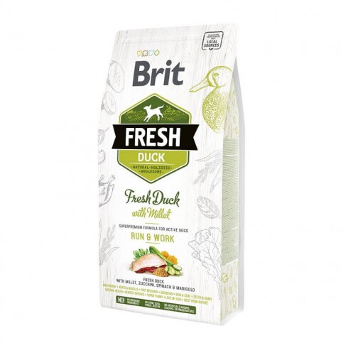 Brit Fresh Duck with Millet Active Run & Work kutyatáp 2,5 kg