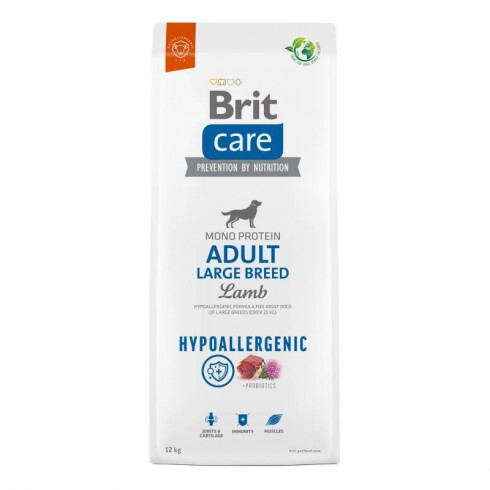 Brit Care Dog Hypoallergenic Adult Large Breed bárány, rizs kutyatáp 12kg