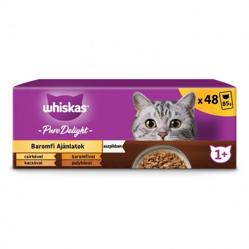 Whiskas alutasak Multipack Pure Delight szárnyas Aszpikban 12x85g