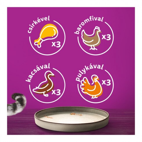 Whiskas alutasak Multipack Pure Delight szárnyas Aszpikban 12x85g