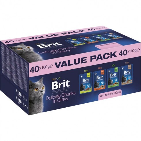 -Brit Premium by Nature Cat Value Pack for Sterilised Cats 40 pcs
