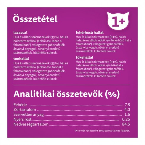 Whiskas alutasak Multipack halas válogatás aszpikban 12x85g