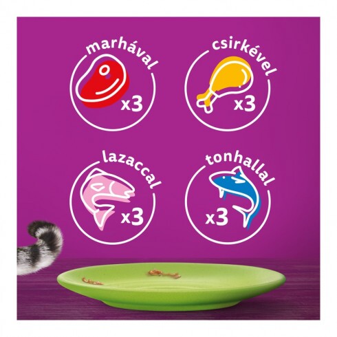 Whiskas alutasak Multipack halas-húsos mix válogatás 12x85g