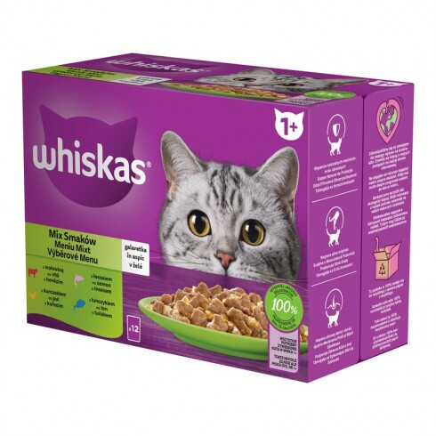 Whiskas alutasak Multipack halas-húsos mix válogatás 12x85g