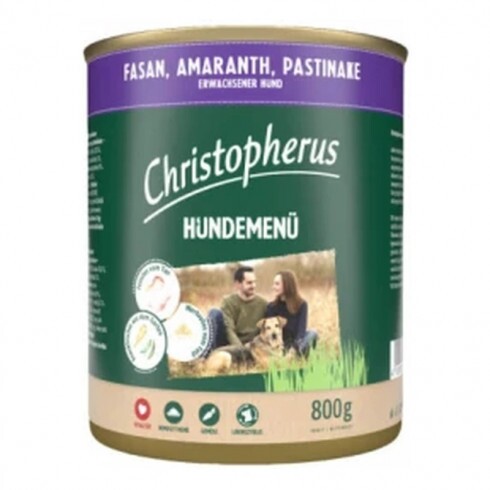 Christopherus Dog konzerv menü fácán, amaránt, paszternák 800g