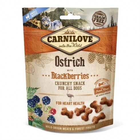 Carnilove Dog Jutalomfalat Crunchy Ostrich&blackberries - Strucchús szederrel 200g