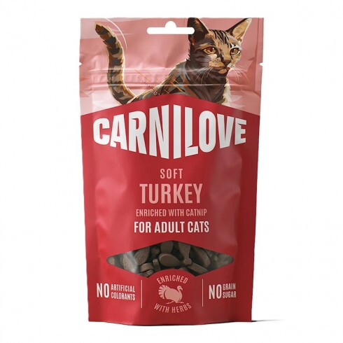 Carnilove Cat Soft Snack Turkey enriched with Catnip - Pulykával és Macskamentával 50g