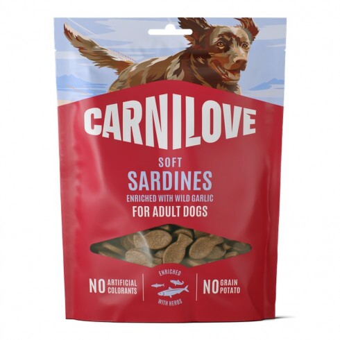 Carnilove Dog Soft Snack Sardines Enriched With Wildgarlic -Szardínia Medvehagymával 200g