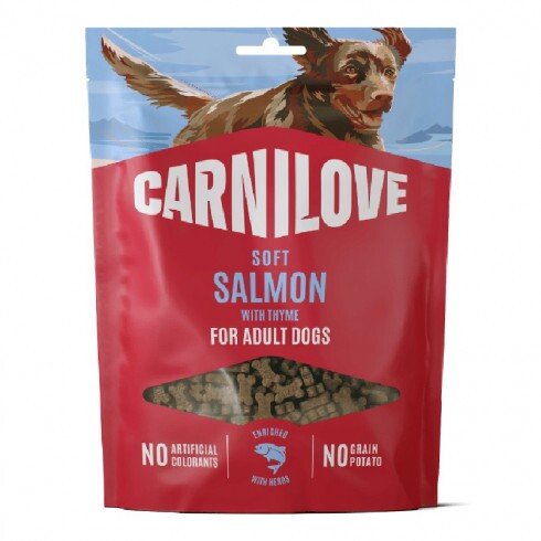 -Carnilove Dog Soft  Snack Salmon With Thyme - Lazac Kakukkfűvel kistestű kutyáknak  200g