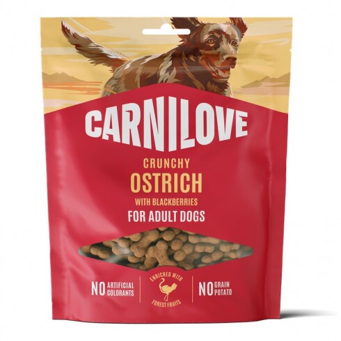 Carnilove Dog Crunchy Snack Ostrich With Blackberries- Strucc Szederrel 200g
