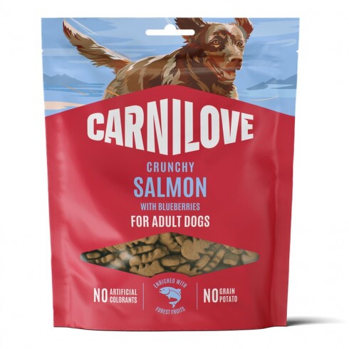 Carnilove Dog Crunchy Snack Salmon With Blueberries -  Lazac Áfonyával 200g