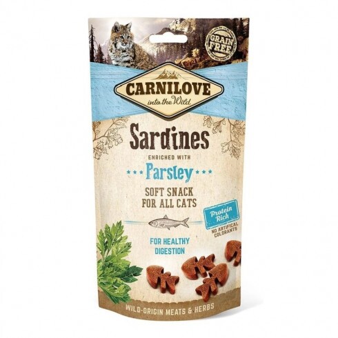 Carnilove Cat Jutalomfalat Semi Moist Sardines&parsley - Szardínia  petrezselyemmel 50g