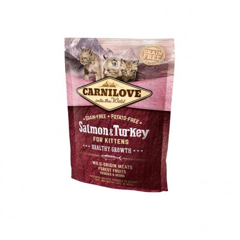 Carnilove Cat Kitten Salmon & Turkey – Healthy Growth - Lazac és Pulyka Hússal 400g