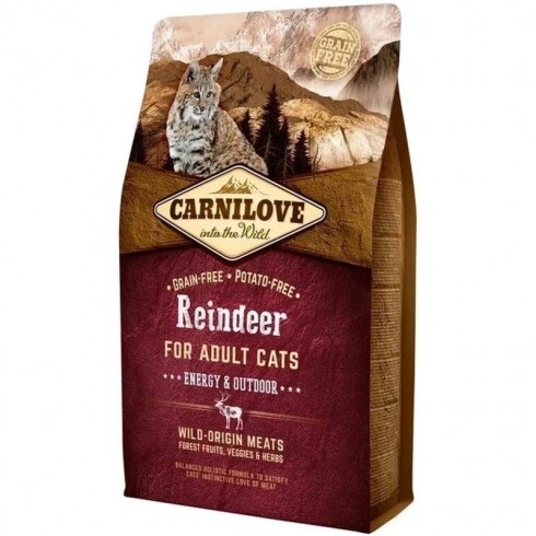 Carnilove Cat Adult Reindeer Energy & Outdoor- Rénszarvas Hússal 2kg