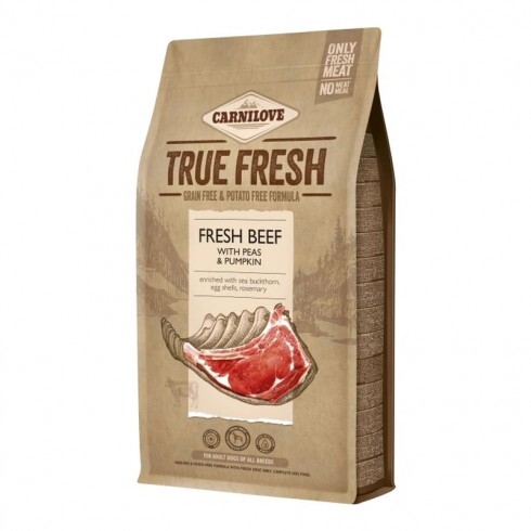 Carnilove True Fresh kutyatáp - Marha, borsó és sütőtök 1,4kg