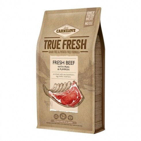 Carnilove True Fresh kutyatáp - Marha, borsó és sütőtök 4kg