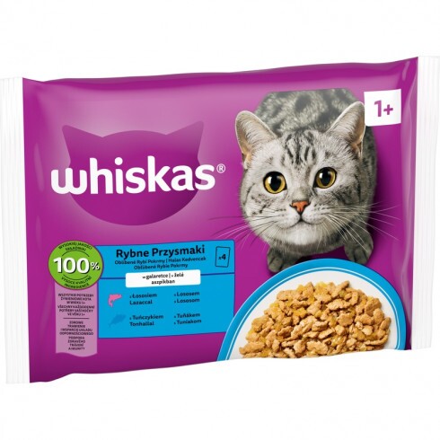 Whiskas alutasak Multipack halas aszpikban  4x85g