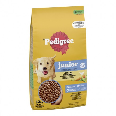 Pedigree Száraz Junior M/L Baromfi-Zöldség 12kg