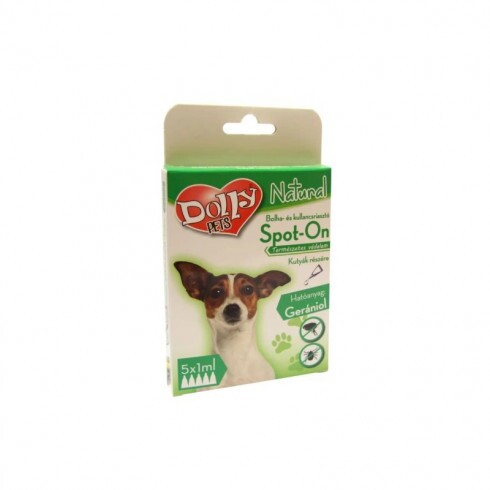 Dolly Natural bolha és kullancsriasztó spot on kutyák részére 5x1ml
