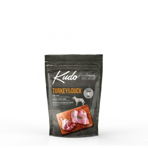 Kudo Low Grain Junior Turkey/Duck Medium/Maxi száraz kutyatáp pulyka, kacsa 3kg