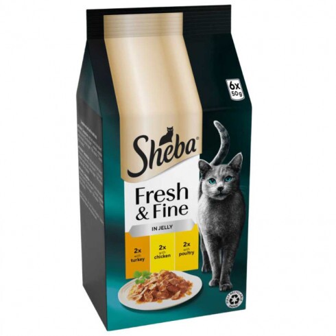 -SHEBA Fresh&Fine csirke+6pulyka+kacsa 6x50g