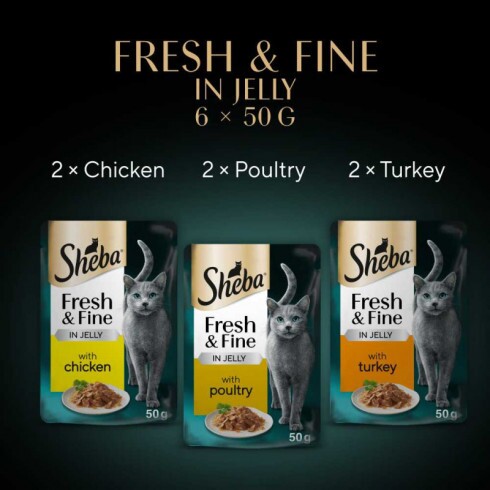 -SHEBA Fresh&Fine csirke+6pulyka+kacsa 6x50g