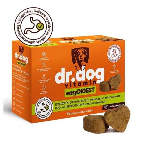 Dr. Dog Vitamin easyDIGEST pro- és prebiotikum formula kutyáknak- 45db vitaminfalat