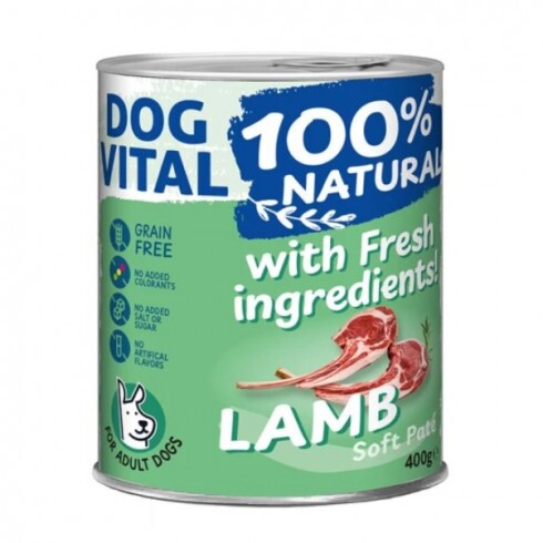 Dog Vital konzerv 100% Natural Soft Paté Lamb - bárány 400g