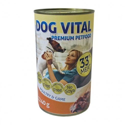 Dog Vital konzerv baromfi, vad 1240g