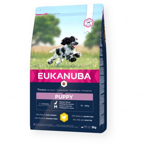 Eukanuba Puppy Medium kutyatáp 3kg