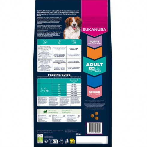 Eukanuba Adult Small&Medium Lamb&Rice 3kg