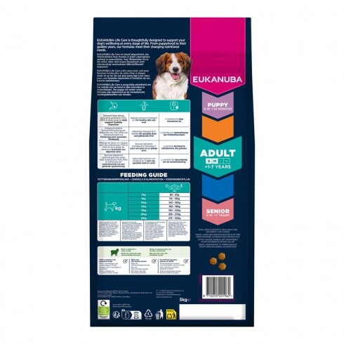 Eukanuba Adult Small&Medium Lamb&Rice 3kg