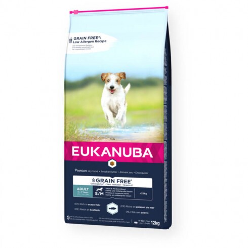 Eukanuba Adult Grain Free Small & Medium Ocean Fisch 12kg