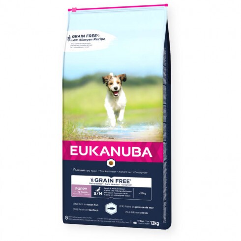 Eukanuba Puppy & Junior Grain Free Small & Medium Ocean Fisch 12kg