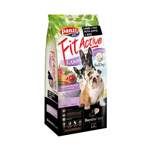 FitActive Dog ADULT BullDogs Lamb & Fish 1,5kg