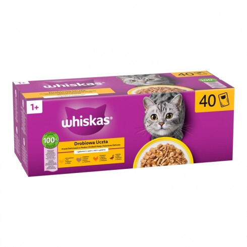 -WHISKAS alutas 40-pack Csirke aszpikpan 40*85g