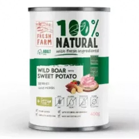 Fresh Farm Coarse pate - wild boar, berries & herbs 400g