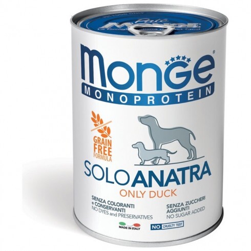 Monge Dog Monoprotein Paté 100% kacsa 400g