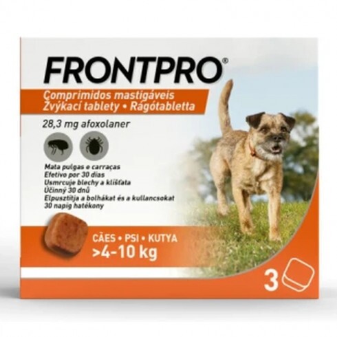 Frontpro 28,3 mg rágótabletta 4-10 kg 3X
