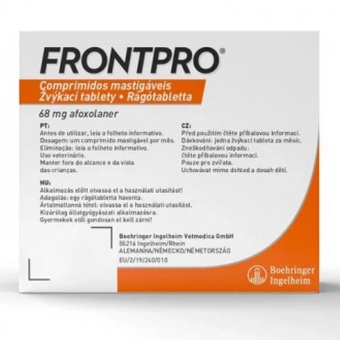 Frontpro 68 mg rágótabletta 10-25 kg 3X
