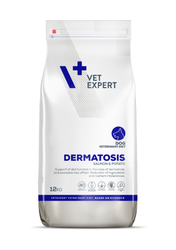 VetExpert Veterinary Diet Dermatosis kutyáknak lazac & burgonya 12 kg