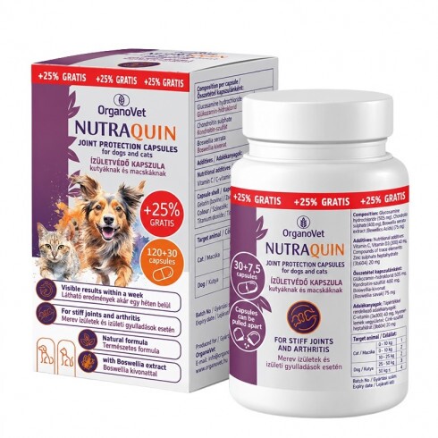 OrganoVet NutraQuin 120x + 30 grátisz