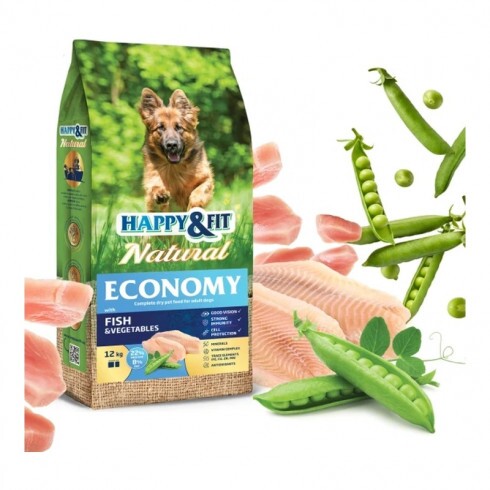 Happy&Fit Natural Economy Adult with Fish and Vegetables 12kg
