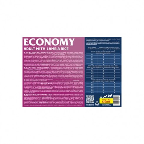 Happy&Fit Natural Economy Adult with Lamb and Rice 15+3kg
