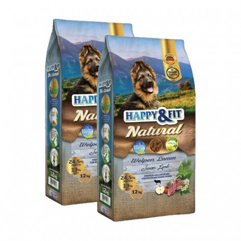 Happy&Fit Natural Welpen Lamm 2x12kg
