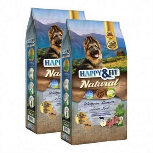 Happy&Fit Natural Welpen Lamm 2x12kg