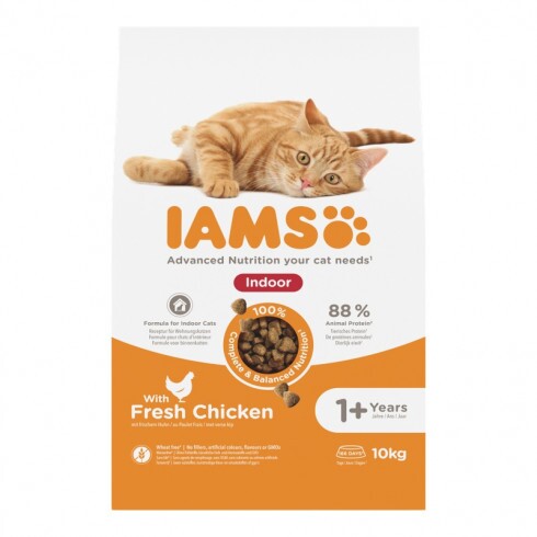 Iams Cat Adult Indoor csirke macskatáp 10kg