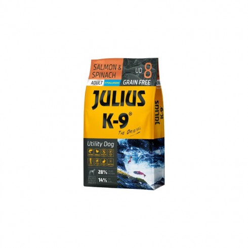 Julius-K9 Adult Salmon & Spinach (Ud8) kutyatáp 10kg