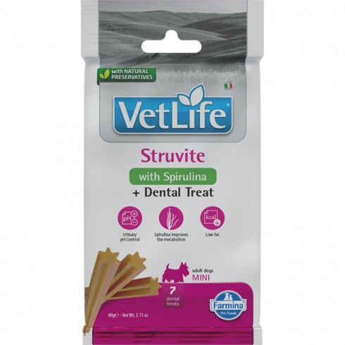 Vet Life Natural Diet Dog Jutalomfalat Struvite Adult Mini 60g