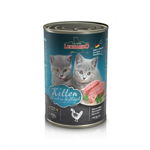 Leonardo konzerv Kitten baromfiban gazdag 400g